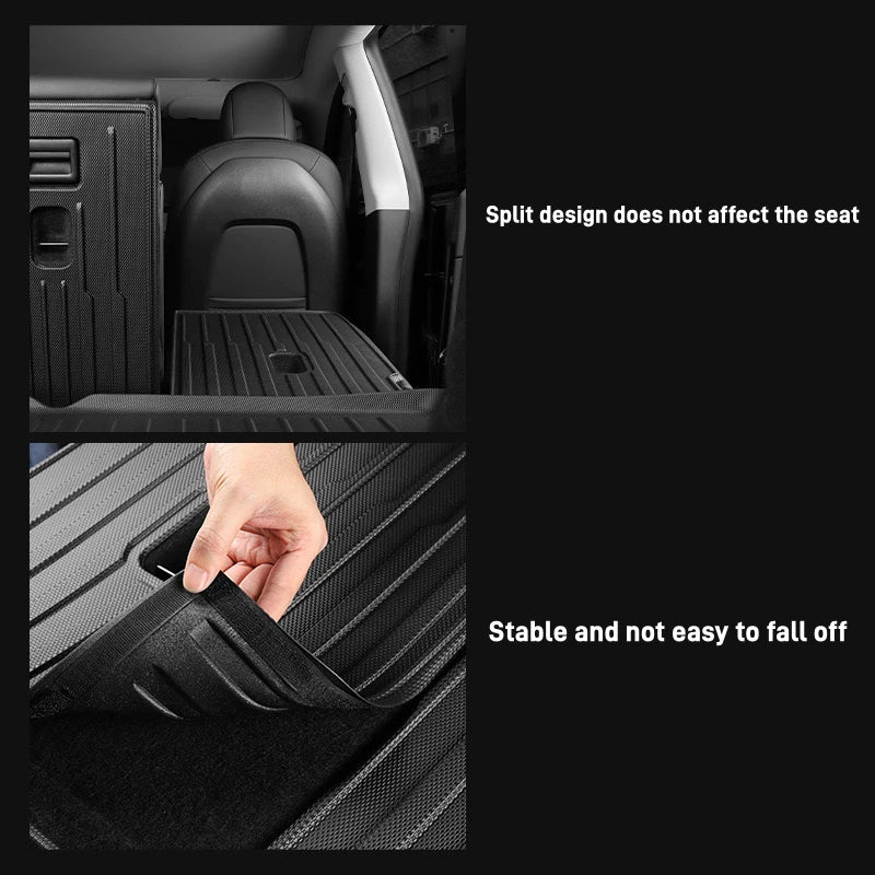 For Tesla Model Y / 3 Front Rear Trunk Mat TPE Full Coverage Trunk Cover Seat Backrest Protective Pad Cargo Liner Anti Dirty Mat