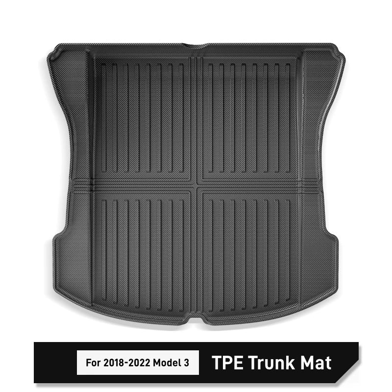 For Tesla Model Y / 3 Front Rear Trunk Mat TPE Full Coverage Trunk Cover Seat Backrest Protective Pad Cargo Liner Anti Dirty Mat