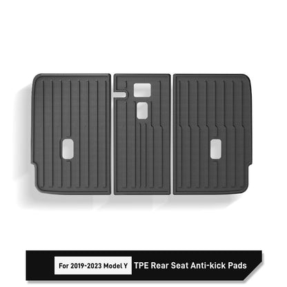 For Tesla Model Y / 3 Front Rear Trunk Mat TPE Full Coverage Trunk Cover Seat Backrest Protective Pad Cargo Liner Anti Dirty Mat