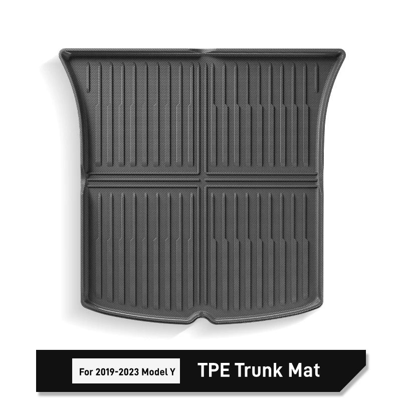 For Tesla Model Y / 3 Front Rear Trunk Mat TPE Full Coverage Trunk Cover Seat Backrest Protective Pad Cargo Liner Anti Dirty Mat