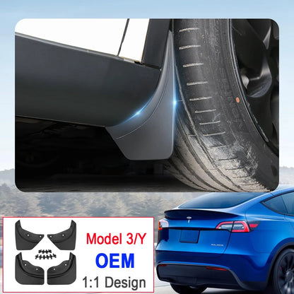 Soft Mud Flaps For Tesla Model 3 & Y